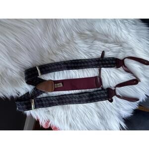 Trafalgar Men's Suspenders with Leather Accents